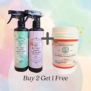 Buy Any 2 Farmer's Secret Sprays, Get Organic Powder Fertilizer For Free